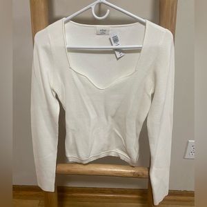 NWT Aritzia Wilfred Tuscany Sweater in Birch Size M